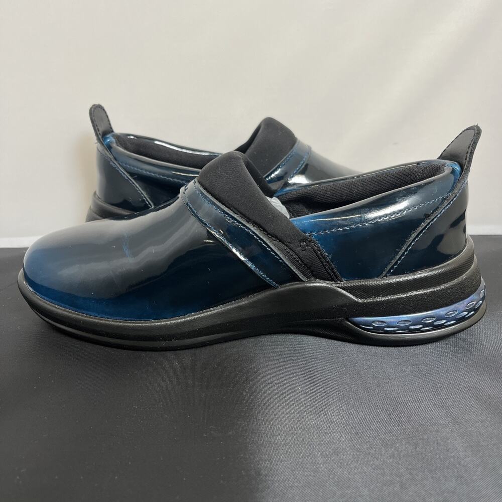 New Infinity by Cherokee Uniforms Stride Womens Slip On Patent Blue Sz 6.5 Chrty - Picture 8 of 13
